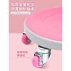 Sliding disc fitness silent six-wheel second-generation universal wheel abdominal muscle training home core strength trainer Sakura Pink-six wheels + extra large and thick (50*40*6cm) support pad