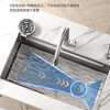 JMWU Xiaomi Grain Embossed Sink Large Single Slot SUS304 Stainless Steel Thickened Taichung Sink Home Kitchen Dish Basin 5.0 Thick Raindance Four-Speed Pullout + Desktop Control + Cup Washer Gun Gray 7545