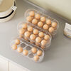 Qinkai stackable transparent egg storage box, crisper box, special organization and storage, flipping egg box, egg tray, stacked egg box, 1 layer