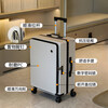 Traveler suitcase, check-in-free, boarding suitcase, extra-large capacity side-opening trolley case, password-protected suitcase, piano gray, side-opening flip-top aluminum frame - can seat 28 inches, checked abroad - 80% of people choose