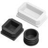 Tianzhuo Hardware Square Tube Plug Head Plastic Plug Cap Square Steel Plug Head Square Tube Sealing Cap Plug Cap Plug Pipe Plug Anti-slip Feet 25*25 Black 20 pcs