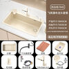 Ye Yu Raindance 304 stainless steel kitchen sink milky white thickened handmade single-slot vegetable washing dishwasher Raindance faucet + soap dispenser + cup washer milky white 80x45cm