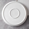 Jiwu Forest Ceramic Plate Household White Porcelain Plate 9-inch Chinese Dinner Plate Flat Plate Steak Plate Fruit Plate 2 Pack