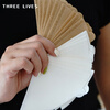 THREE LIVES Italian coffee extraction filter paper white powder bowl filter paper secondary water separation filter paper 51, 53, 58mm round 51mm white (gift box) 100 sheets