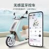 Tailing Electric Motorcycle Star Long Range Electric Vehicle 1200W Smart Electric Motorcycle Lead Acid Battery 72V22Ah Commuting Transportation Hanyu White