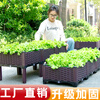 Huiyi special vegetable growing box planting box family balcony vegetable growing pot artifact roof rectangular plastic outdoor flower box single layer 2 combined box 74*37*21cm