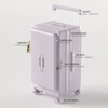 Lusidi 2025 suitcase women's wide trolley suitcase, durable and thickened large-capacity password box 26 inches for men, light purple, 20 inches, 19-side opening deep compartment