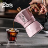 Bincoo Sakura Pink Moka Pot Double Valve Coffee Pot Set Home Small Coffee Making Machine Electric Ceramic Stove Souvenir