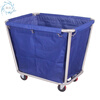 Diaohuang Linen Cart Hotel Dirty Linen Recycling Car Thickened Storage Cleaning Car Laundry Room Cart Stainless Steel Cart Bag Thickened Disassembly Conical Linen Cart (Blue) - Carpet Wheel