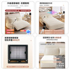 Mudi's new chenille smart electric sofa bed dual-purpose small apartment multi-functional foldable living room study single and double 1.5 meters sponge type-Thirteen anti-skin-friendly cat scratch cloth USB charging + storage box