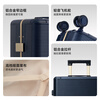 Aivas small gold box 24-inch suitcase women's trolley case men's large-capacity suitcase checked box fashionable aluminum frame box blue