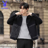 Playboy (PLAYBOY) Woolen Jacket Men's 2025 Autumn and Winter New Double-sided Wool Coat Short Men's Tops Handsome Woolen Jacket Black L