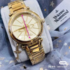 Vivienne Westwood Saturn West Queen Mother Vivi Golden Key Heart Watch for Girlfriend, Gold, Ready in Stock, 30mm