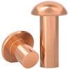 Tianzhuo Hardware National Standard Pure Copper Full Copper Percussion Solid Round Head Rivet Semi-round Head Yuan Cap Copper Nail M2M3M4M5M6M8mm M2*10-200 pieces