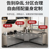 Ye Yu Stainless Steel Cabinet Kitchen Cabinet Integrated Customized Stove Integrated Simple Household 80cm Double Door Flat Style - Random Match 201 - Free - Contact Customer Service for Other Sizes
