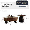 Pashaman antique style solid wood coffee table living room home light luxury high-end large and small round table combination sofa side table hall 6322Y solid wood table base-walnut color 0.8M coffee table combination designer new style