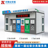 Community four-classification station garbage classification box classification kiosk manufacturer customized outdoor smart garbage classification room smart model