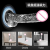 Pu Lian Transvestite Crystal Dildo Rod Anal Masturbation Device Women Can Use Anal Plug Simulated Penis Adult Extra Large Thick Soft Transparent Adsorbable Length 17cm* Width 3.5cm