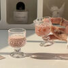 Reputation 6-pack engraved glass mini fruit wine cup exquisite high-foot wine glass high-value small wine glass one-cup engraved small wine glass 50ml 6-pack
