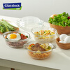 GLASSLOCK imported tempered glass bowl with lid microwave heat-resistant large salad bowl transparent double-eared soup bowl tableware 1030ml