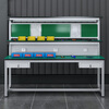 Kegan diy aluminum alloy anti-static workbench aluminum profile operating table computer desk workshop factory assembly line assembly table repair table can be customized including accessories 2000*600*1600 double drawer