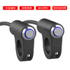 Small switch mini button motorcycle electric vehicle universal modified switch aluminum alloy LED headlight spotlight horn start waterproof switch waterproof B style blue light self-locking switch 1