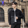 Playboy (PLAYBOY) Woolen Jacket Men's 2025 Autumn and Winter New Double-sided Wool Coat Short Men's Tops Handsome Woolen Jacket Black L