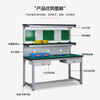 Kegan diy aluminum alloy anti-static workbench aluminum profile operating table computer desk workshop factory assembly line assembly table repair table can be customized including accessories 2000*600*1600 double drawer