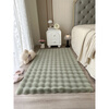 Shijanu Cream Style Imitation Rabbit Fur Carpet Girls Bedroom Bedside Blanket Living Room Sofa Cushion Bay Window Cushion Plush Floor Mat Mushroom Color-Puff Velvet_Thick Anti-Slip 50cm*150cm