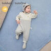 Balabala children's clothing baby onesies baby crawling clothes autumn and winter clothes cute fashionable and cute white and gray tone 00312 80cm