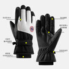 Huaneng Qi Gloves Men's Autumn and Winter Cycling Electric Vehicle Plus Velvet Windproof and Water Repellent Warm Women's Touch Screen Cotton Ski Gloves 3D Curved Finger Men's and Women's Style - Dark Black Velvet Thickening + Windproof and Waterproof + Recommended for Cycling