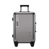 German imported luggage 2025 new men's and women's boarding suitcase universal wheel aluminum frame large capacity trolley case dark gray (light zipper style) explosion-proof and wear-resistant + static 20 inches boarding suitcase standard free shipping insurance + breakage