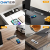 Chint embedded electric flip socket office desk island embedded hidden rotating multi-functional power strip smart black manual model 3 five holes + 2 USB + 1.8 meters cable