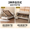 Genji Muyu solid wood children's box bed white American single bed small apartment bedroom boy and girl storage bed children's side opening box bed 1.35*2m (excluding pad)