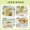 Carrot double-layer vegetable basket drain basket large kitchen drain basin sink rice basket food-grade plastic fruit plate green