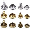 Fengxi DIY metal copper double-sided rivets, mother-in-law rivets, rivets, rivets, ding decoration, leather bags, shoe and hat accessories, buttons, gun black, 20 sets, 6mm (can be riveted up to 3mm thick)