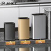 Jinke stainless steel lidless direct-throw garbage classification trash can large commercial trash can sanitation outdoor outdoor shopping mall property hotel lobby office building corridor 50L double classification without lid (25L+25L)