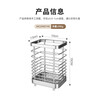 MAXCOOK chopstick holder, chopstick barrel, stainless steel punch-free chopstick bucket, chopstick cage, drain rack, storage rack with two compartments, upgraded 304 stainless steel thickened version MCZW9745