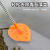 Pool fish pond brush mop wipe floor tiles long handle brush steel ball floor brush to remove moss artifact outdoor cleaning orange steel ball brush + steel wire replacement head 10 pieces