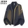 JEEP SPIRIT Jeep Jacket Men's Sweater Sweater Men's Autumn and Winter American High-End Casual Trendy Clothes Navy XL