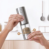 CLITON Electric Pepper Grinder Household External Adjustment Sichuan Pepper Sea Salt Electric Grinder Kitchen Pepper Grinding Bottle Jar Stainless Steel Rechargeable Model - External Adjustment + Speed Adjustment