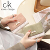 Casa-kupsCK wallet female 2025 Chinese Valentine's Day student small wallet folding Korean style bow short card holder coin purse light pink