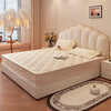 French cream-style shell bed, modern and simple double bed, Internet celebrity girl's soft-covered leather bed, light luxury master bedroom king bed, leather bed, ready for delivery - delivered to your home, 1500mm*2000mm frame structure