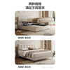 Chivas Five Star Fabric Master Bedroom Queen Bed Double Bed Cream Wind Frame Storage Belt Mattress C532 White 1.5mx2m