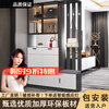 Meijialang light luxury entrance cabinet and shoe cabinet integrated modern minimalist living room screen entrance partition cabinet multi-functional wine cabinet storage cabinet left stool to carry goods upstairs 80 gray-high praise with light-E style including installation
