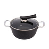 Medical stone pot three-piece set, wok and soup pot three-piece set, refined iron non-stick gift online supermarket, wok (with lid) + frying pan (without lid) + soup pot (with