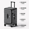 Cece side opening lid large capacity deep storage suitcase women's trolley case men's travel suitcase rust red 26 inches