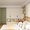 Sofia whole house custom bed box double bed Japanese tatami bed bedroom furniture bay window study room bookcase wardrobe combination customized gold
