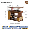 Ruifan solid wood movable coffee table, sofa, side table, liftable side cabinet, small apartment side table, living room, multi-functional trolley