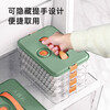 PISSA2024 dumpling wonton box household food-grade kitchen refrigerator storage box fresh-keeping quick-freezing artifact green two-layer portable can hold 160 dumplings default